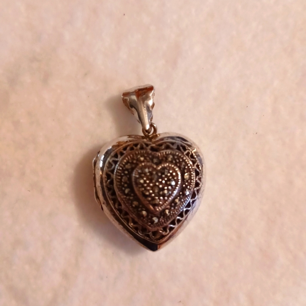 Sterling Marcasite Locket